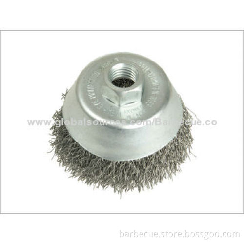 BBQ tool sets, twisted cup brush, made of carbon steel, sized 4/5/6/7/8"